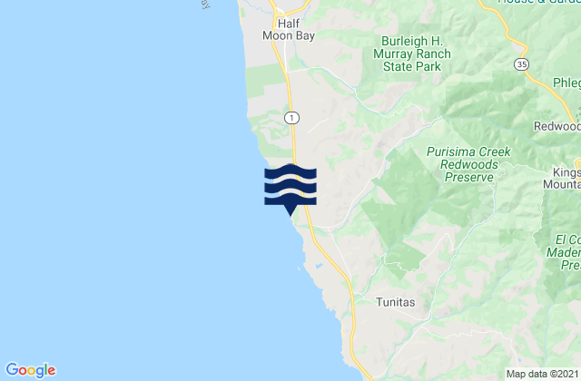 San Mateo County, United Statesの潮見表地図