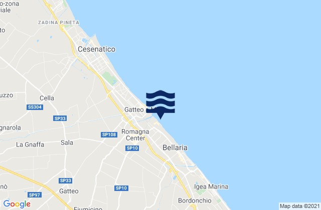 San Mauro a Mare, Italyの潮見表地図