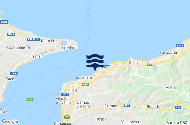 San Nicola, Italyの潮見表地図