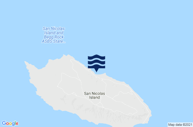 San Nicolas Island, United Statesの潮見表地図