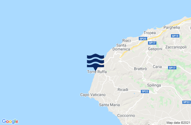 San Nicolò, Italyの潮見表地図