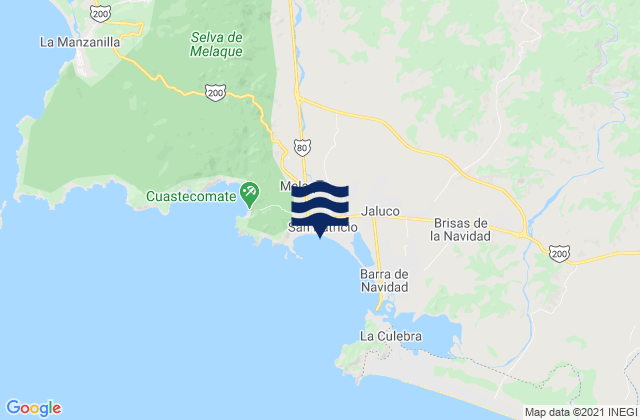 San Patricio, Mexicoの潮見表地図