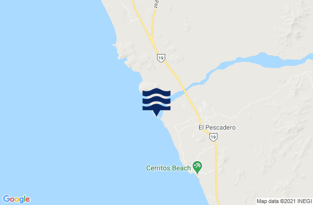 San Pedrito (Todos Santos), Mexicoの潮見表地図