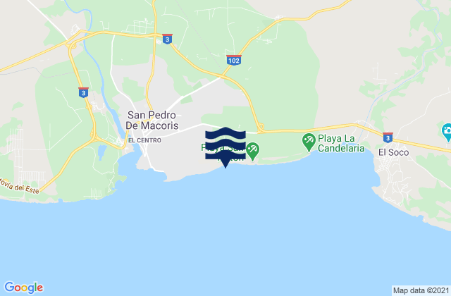 San Pedro De Macorís, Dominican Republicの潮見表地図
