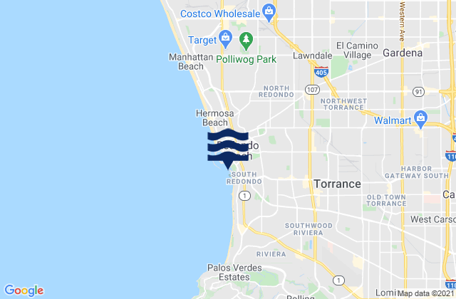 San Pedro, United Statesの潮見表地図