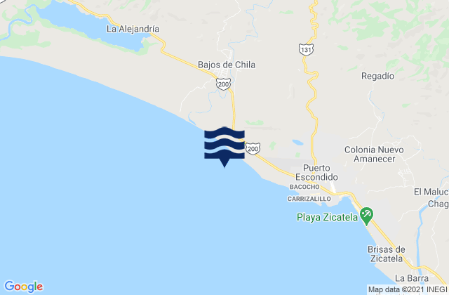 San Pedro Mixtepec -Dto. 22 -, Mexicoの潮見表地図