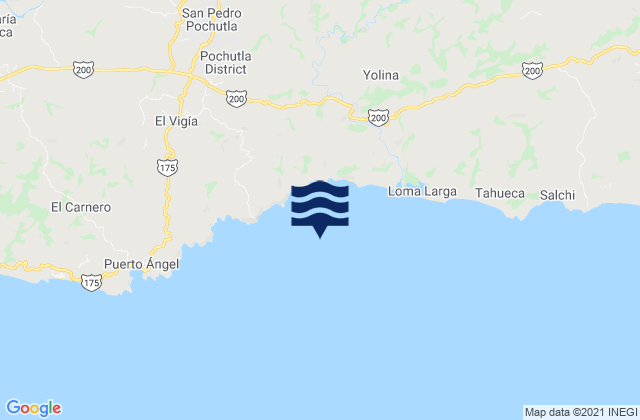 San Pedro Pochutla, Mexicoの潮見表地図
