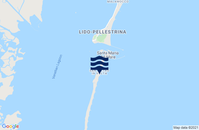 San Pietro in Volta, Italyの潮見表地図
