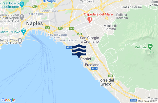 San Sebastiano al Vesuvio, Italyの潮見表地図