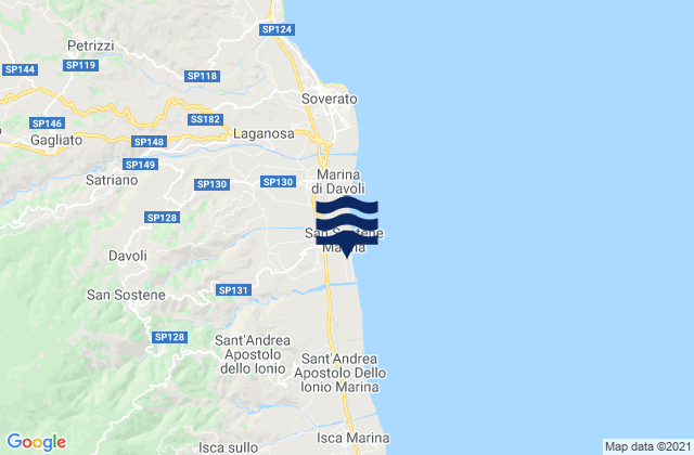 San Sostene, Italyの潮見表地図