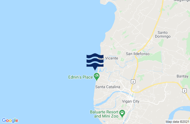 San Vicente, Philippinesの潮見表地図