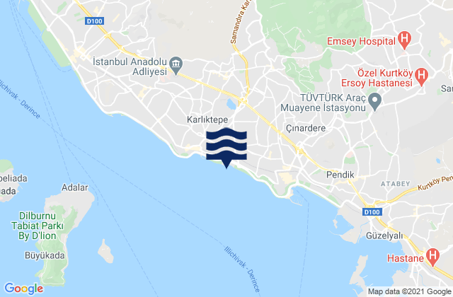 Sancaktepe, Turkeyの潮見表地図