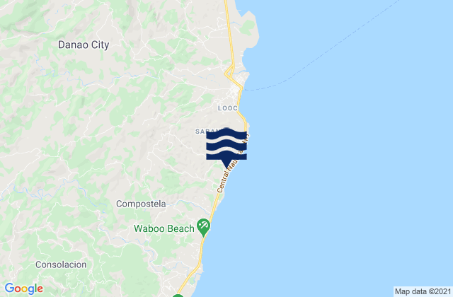 Sandayong Sur, Philippinesの潮見表地図