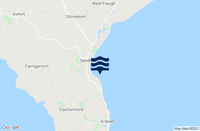 Sandhead Bay, United Kingdomの潮見表地図