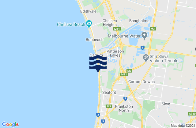 Sandhurst, Australiaの潮見表地図