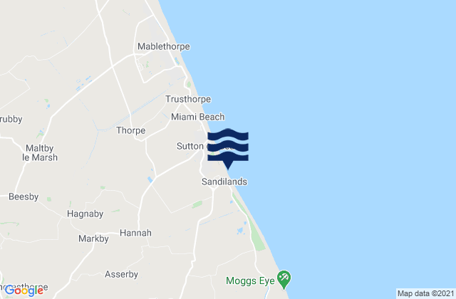 Sandilands, United Kingdomの潮見表地図