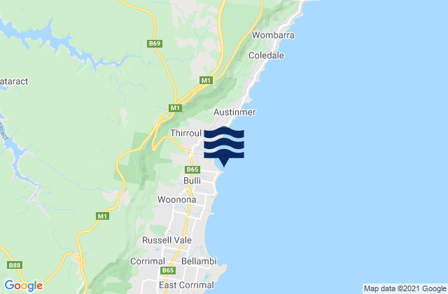 Sandon Point, Australiaの潮見表地図