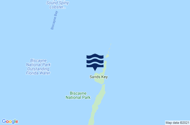 Sands Key Northwest Point Biscayne Bay, United Statesの潮見表地図