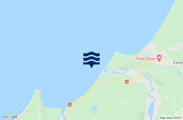 Sandy Beach, New Zealandの潮見表地図