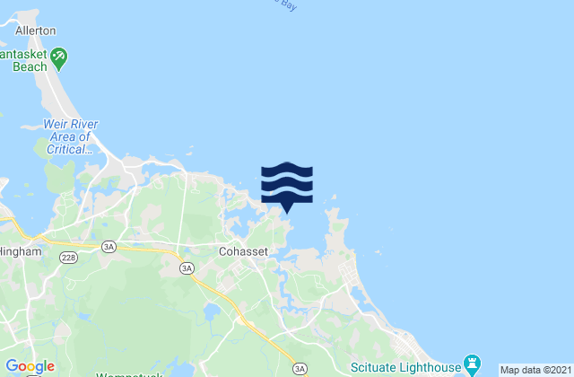 Sandy Cove, United Statesの潮見表地図