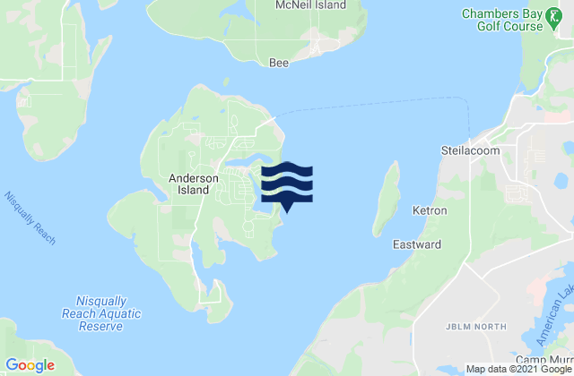 Sandy Point Anderson Island Puget Sound, United Statesの潮見表地図