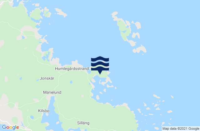 Sandön, Swedenの潮見表地図