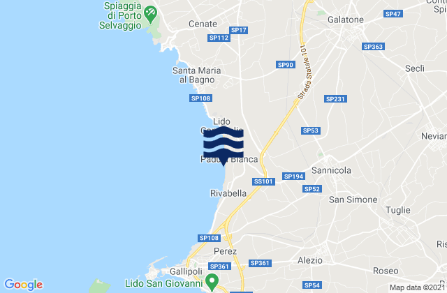 Sannicola, Italyの潮見表地図