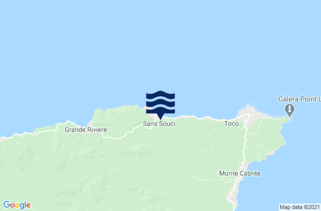 Sans Sousi, Trinidad and Tobagoの潮見表地図