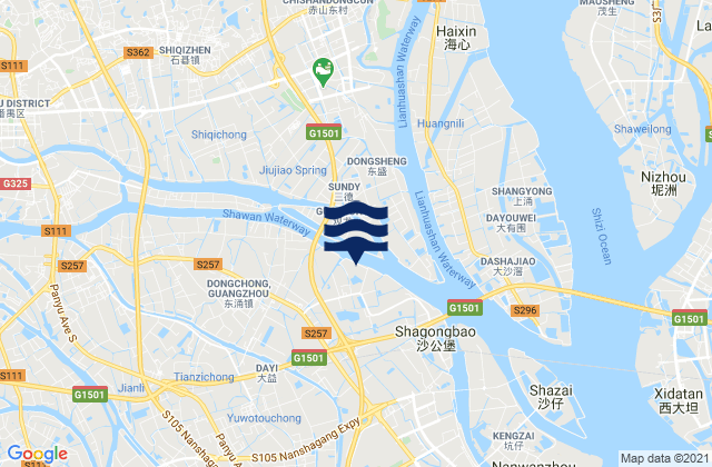 Sansha, Chinaの潮見表地図