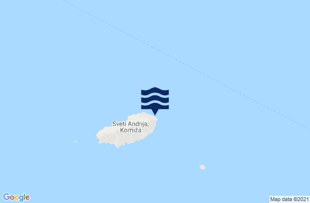 Sant Andrea Island, Croatiaの潮見表地図