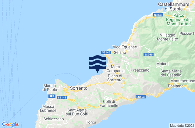Sant'Agnello, Italyの潮見表地図