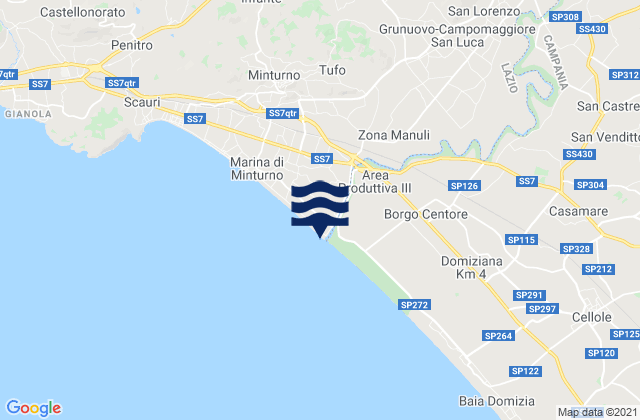 Sant'Ambrogio sul Garigliano, Italyの潮見表地図