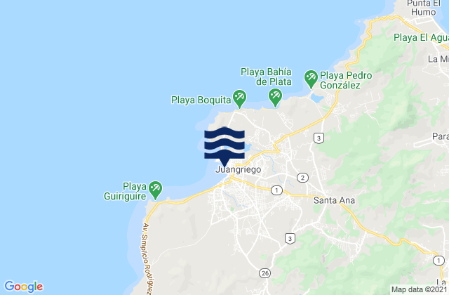 Santa Ana, Venezuelaの潮見表地図