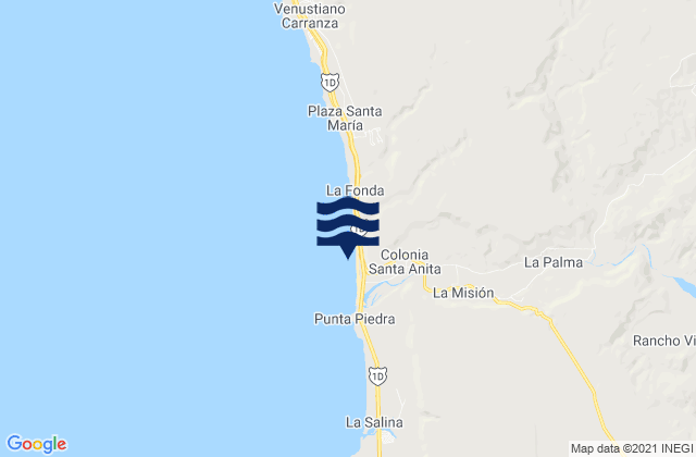 Santa Anita, Mexicoの潮見表地図