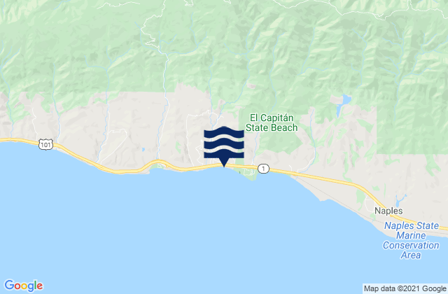 Santa Barbara County, United Statesの潮見表地図