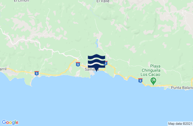 Santa Barbara de Samana, Dominican Republicの潮見表地図