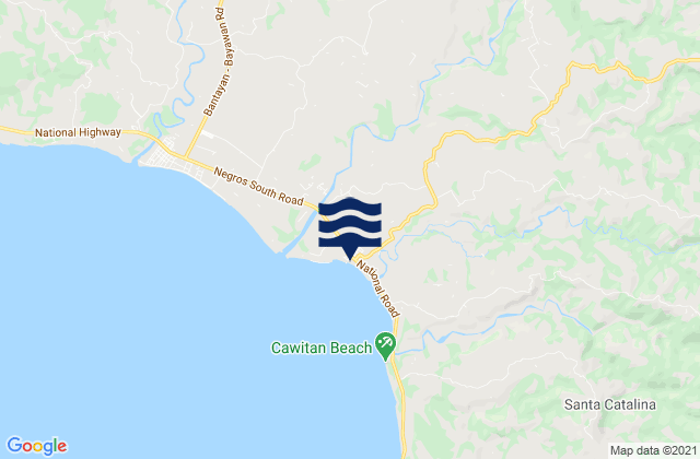 Santa Catalina, Philippinesの潮見表地図