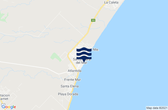 Santa Clara del Mar, Argentinaの潮見表地図