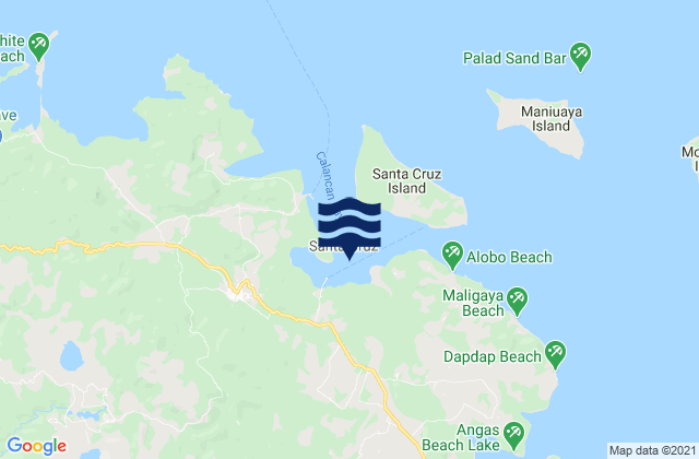 Santa Cruz Harbor, Philippinesの潮見表地図