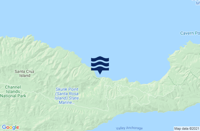 Santa Cruz Island, United Statesの潮見表地図