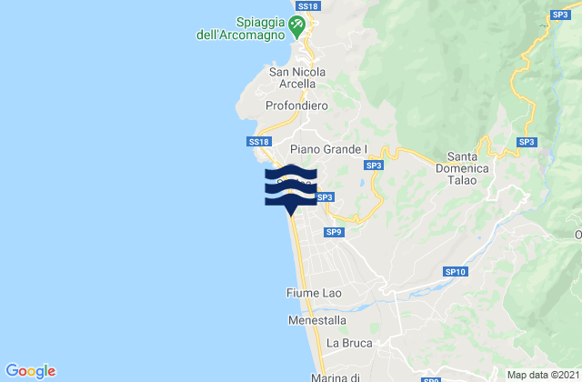Santa Domenica Talao, Italyの潮見表地図