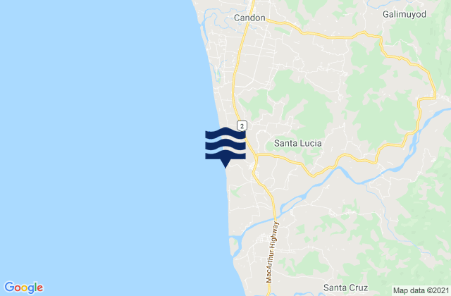 Santa Lucia, Philippinesの潮見表地図