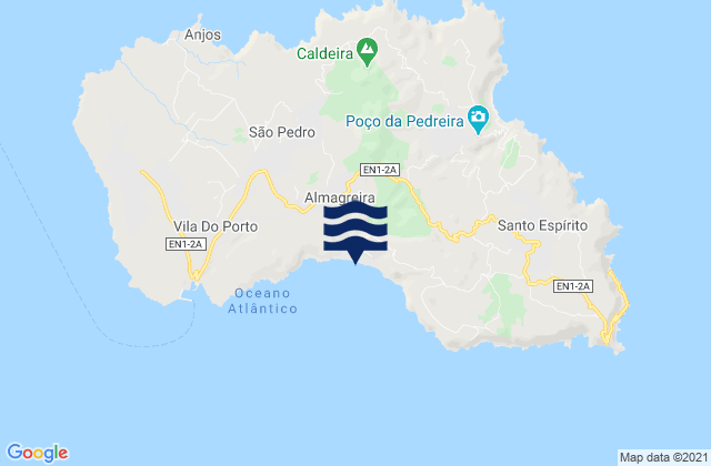 Santa Maria - Praia Formosa, Portugalの潮見表地図