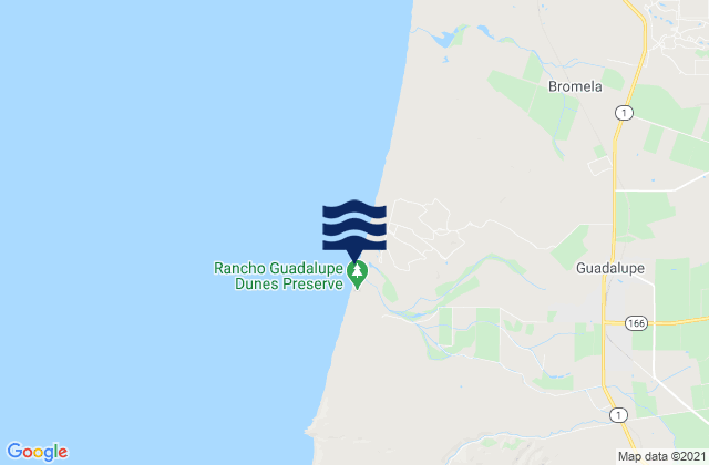 Santa Maria Rivermouth, United Statesの潮見表地図