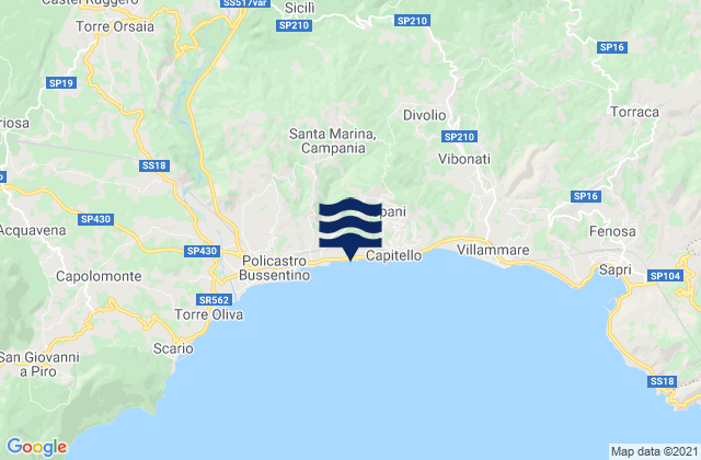 Santa Marina, Italyの潮見表地図