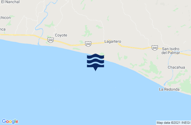 Santa María Tonameca, Mexicoの潮見表地図
