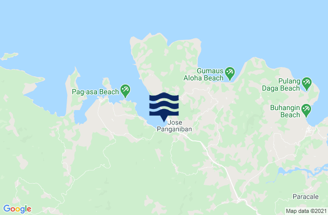 Santa Rosa Sur, Philippinesの潮見表地図