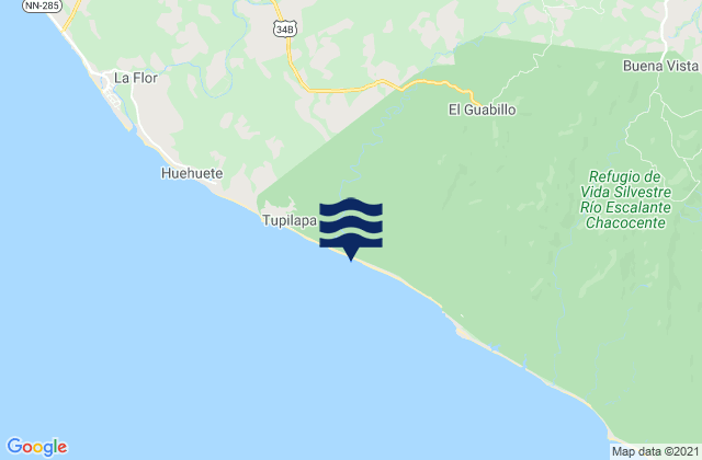 Santa Teresa, Nicaraguaの潮見表地図