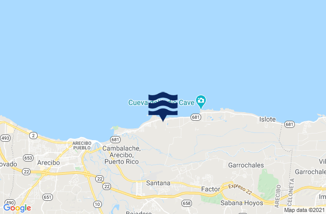 Santana Barrio, Puerto Ricoの潮見表地図