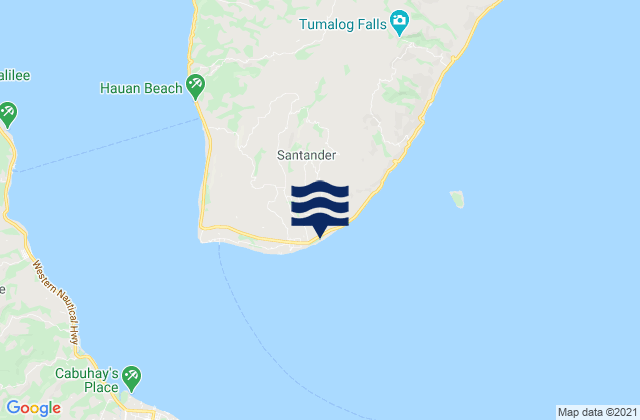 Santander Poblacion, Philippinesの潮見表地図